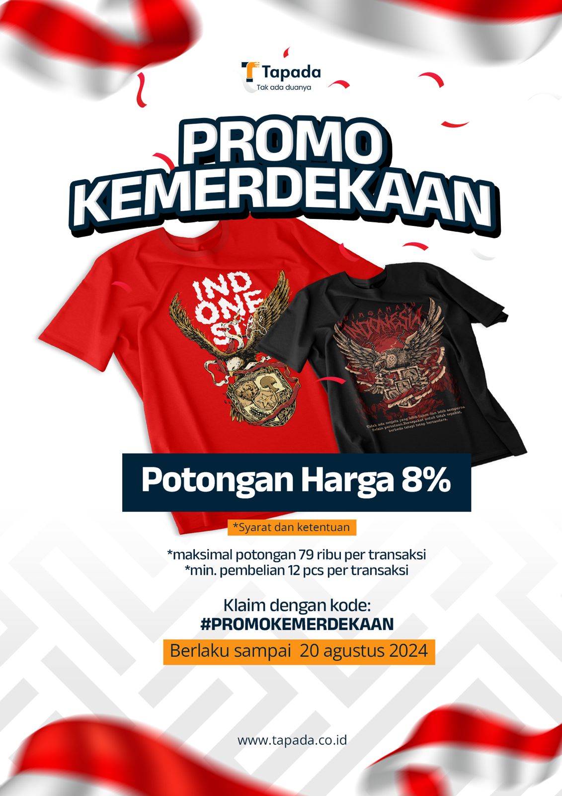 Promo Sablon Kaos Spesial Kemerdekaan: Potongan Harga 8% 6 - Promo Sablon Kaos Spesial Hari Kemerdekaan