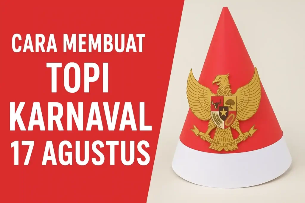 cara membuat topi karnaval 17 agustus