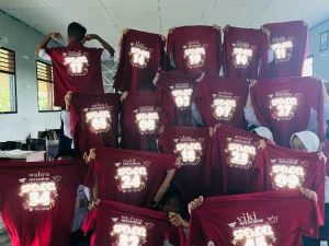 Baju seragam Kelas sablon Menyala